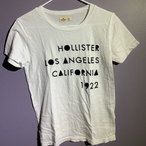 HOLLISTER white and navy tee